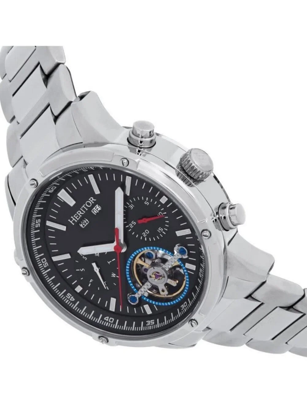 NWT Heritor Wilhelm Black Dial Men's Watch